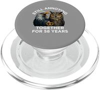 Funny 58th Anniversary Still Annoying Couple 58 Years PopSockets PopGrip for MagSafe