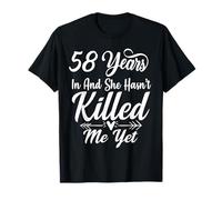 Funny 58th Years Anniversary Wedding She and He Family T-Shirt