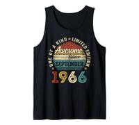 Funny 59 Years Old Vintage September 1966 59th Birthday Men Tank Top