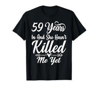 Funny 59th Years Anniversary Wedding She and He Family T-Shirt