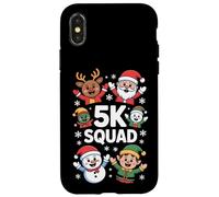 Funny 5K Squad Santa Reindeer Snowman Elf Jogger Humor Case for iPhone X/XS