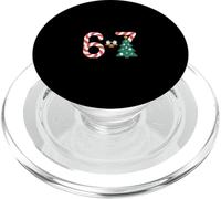 Funny 6 7 Christmas Tree Candy Cane Joke PopSockets PopGrip for MagSafe