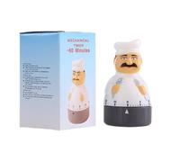 Funny 60 Minute Clock - Professional Manual Timer Egg Shape Rotating Loud Alarm, Waterproof Manual Countdown Wind Up Timer, Chef Shaped Alarm Clock, | Waterproof ABS Cartoon Craft For Cooking