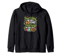 Funny 60 Years Of Teaching 60th Work Anniversary Humor Joke Zip Hoodie
