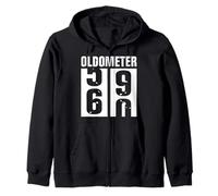 Funny 60th Birthday 59 To Sixty Years Old Oldometer Humor Zip Hoodie