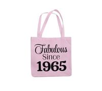 Funny 60th Birthday Bag Fabulous Since 1965 Tote Bag (Pink)