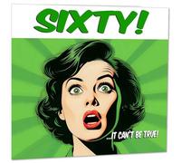 Funny 60th Birthday Card for Women - Comic Style - Ladies Birthday Cards for Friend Mum Nan Grandma Sister 60 Years Old Sixty Sixtieth Her Aunt female
