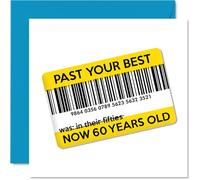 Funny 60th Birthday Card - Past Their Best - Rude Happy Birthday Card for Friend Family from Colleague Friends, 145mm Joke Humour Bday Greeting Cards