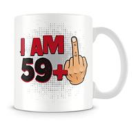 Funny 60th Birthday Mug - I Am 59+1 - Rude 60th Birthday Gift for Women and Men