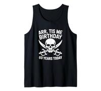 Funny 60th Birthday Pirate Sixty Years Old Dad, Husband Crew Tank Top