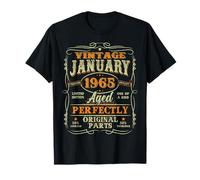 Funny 61 Year Old Vintage January 1965 61st Birthday Men Dad T-Shirt