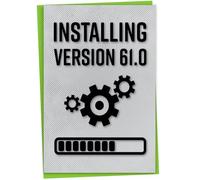 Funny 61st Birthday Card for Gamer, Installing Version 61.0, Age 61 Card for Man, Birthday Greeting Geek, Happy 61st Celebration, Bday Gift Him or Her