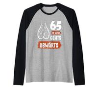 Funny 65th Birthday Shirt Gag Gift Downhill Humor Raglan Baseball Tee
