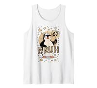 Funny 67 Bruh Penguin Kindergarten Joke Six Seven Brain Rot Tank Top