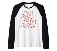 Funny 67 Candy Canes Tally Marks Xmas Holiday Kids Humor Raglan Baseball Tee