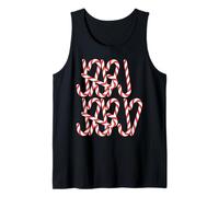 Funny 67 Candy Canes Tally Marks Xmas Holiday Kids Humor Tank Top