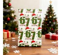 Funny 67 Edition Wrapping Paper - Meme Gift Wrap For Christmas, Secret Santa & Gag Gifts, Meme Wrap for Christmas, Funny Novelty Xmas Wrap for Him Her Men Women Friends Office, Party (A 30X70in)