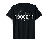 Funny 67 Meme Binary Code Math Teacher Brainrot Joke T-Shirt