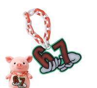 Funny 67 Meme Chain | Santa Claus Says Fun "6-7" | Hollowed Christmas Hanging Ornaments | Santa Decor for Indoor Outdoor Bedroom, Entryway, Porch, Window, Holiday Decor