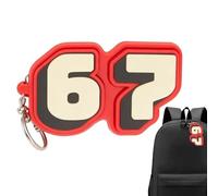 Funny 67 Meme Keychain, 67 Fidget Toy, Lightweight 6 7 Shape Sensory Calming Clicker Charm, Novelty Six Seven Fidget Clicker, For Teens Boys Girls Adults, Backpack Handbag Hanging Ornament