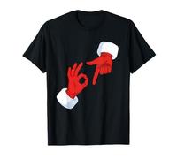 Funny 67 Meme Santa Hands Gesture Six Seven Slang Christmas T-Shirt