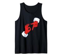 Funny 67 Meme Santa Hands Gesture Six Seven Slang Christmas Tank Top