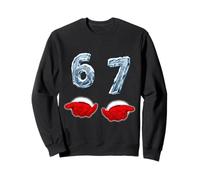 Funny 67 Meme Santa Hands Six Seven Ironic Christmas Humor Sweatshirt
