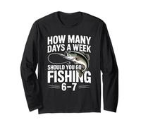 Funny 67 Meme Six Seven Fish Fishing Long Sleeve T-Shirt