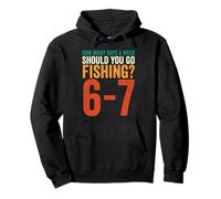 Funny 67 Meme Six Seven Fish Fishing Retro Pullover Hoodie