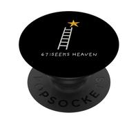 Funny 67 Meme Six Seven Seeks Heaven Spiritual Viral Humor PopSockets Adhesive PopGrip