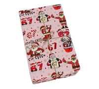 Funny 67 Meme Wrapping Paper, 70X50CM 67 Meme Gift Wrap Paper Roll, Novelty 6 7 Birthday Wrapping Papers Roll, Six Seven Memes Christmas Presents Wrap Papers, for Christmas Decoration