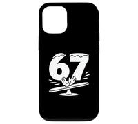 Funny 67 Seesaw Cartoon Sixty Seventh Birthday Case for iPhone 12/12 Pro