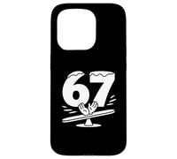 Funny 67 Seesaw Cartoon Sixty Seventh Birthday Case for iPhone 15 Pro
