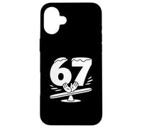 Funny 67 Seesaw Cartoon Sixty Seventh Birthday Case for iPhone 16 Plus