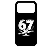 Funny 67 Seesaw Cartoon Sixty Seventh Birthday Case for iPhone 17 Pro Max