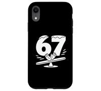 Funny 67 Seesaw Cartoon Sixty Seventh Birthday Case for iPhone XR