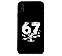 Funny 67 Seesaw Cartoon Sixty Seventh Birthday Case for iPhone XS Max