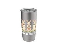 Funny 67 Six Seven Meme Bunny Easter Day Retro Cozy Rabbit Stainless Steel Insulated Tumbler