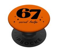 Funny 67 Teacher Send Help School Gen Alpha Slang PopSockets Adhesive PopGrip