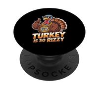 Funny 67 Thanksgiving T-Shirt Six Seven Turkey Is So Rizzy PopSockets Adhesive PopGrip