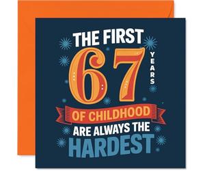 Funny 67th Birthday Card, Embrace Your Inner Child