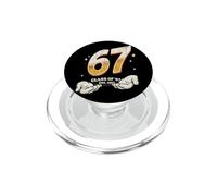 Funny 67th Birthday Shirt Level 67 Unlocked PopSockets PopGrip for MagSafe