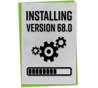 Funny 68th Birthday Card for Gamer, Installing Version 68.0, Age 68 Card for Man, Birthday Greeting Geek, Happy 68th Celebration, Bday Gift Him or Her