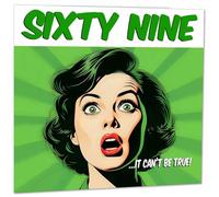 Funny 69th Birthday Card for Women - Comic Style - Ladies Birthday Cards for Friend Mum Nan Grandma Sister 69 Years Old Sixty Nine Sixty Ninth Her Aunt female