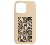 Funny 69th Birthday Shirt Old Meter Funny 69 Year Old Gifts Case for iPhone 14 Pro Max