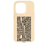 Funny 69th Birthday Shirt Old Meter Funny 69 Year Old Gifts Case for iPhone 15 Pro