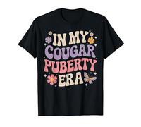 Funny 70s Retro Menopause Midlife Cougar Puberty T-Shirt, Men, Black, Medium
