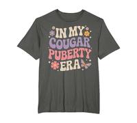 Funny 70s Retro Menopause Midlife Cougar Puberty T-Shirt, Men's Big and Tall, Asphalt Grey, 2X Tall