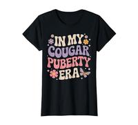 Funny 70s Retro Menopause Midlife Cougar Puberty T-Shirt, Women, Black, 3X-Large