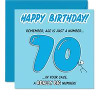 Funny 70th Birthday Card, A Big 70 and Even Bigger Laughs